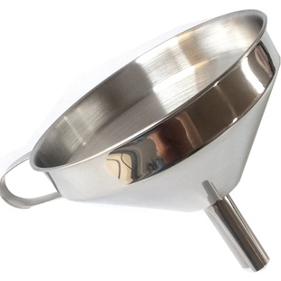 加厚不锈钢漏斗带排气槽 厨房倒酱油漏倒水分装醋酒漏斗饭店用品