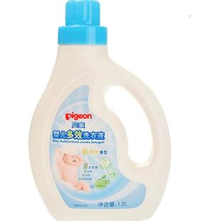 贝亲多效宝宝婴儿衣物洗衣液组合装2.2L清洗液补充装柔顺剂花果香