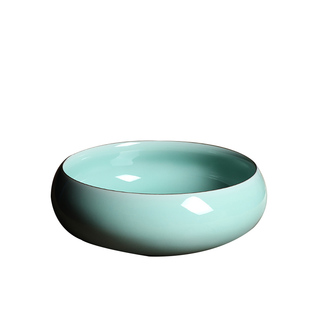 灵青坊纯手工茶洗青瓷特大号陶瓷杯洗笔洗水洗功夫茶具建水水孟