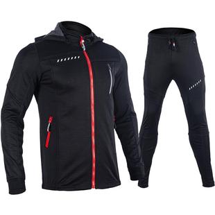 冬季抓绒骑行服男保暖防风防寒加厚套装山地公路自行车骑行裤装备