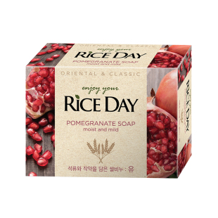 韩国进口思美兰润柔清系柔系大米香皂石榴riceday米时代90/100g