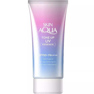 日本ROHTO乐敦SKIN AQUA彩虹提亮保湿防晒霜SPF50隔离防晒乳80g