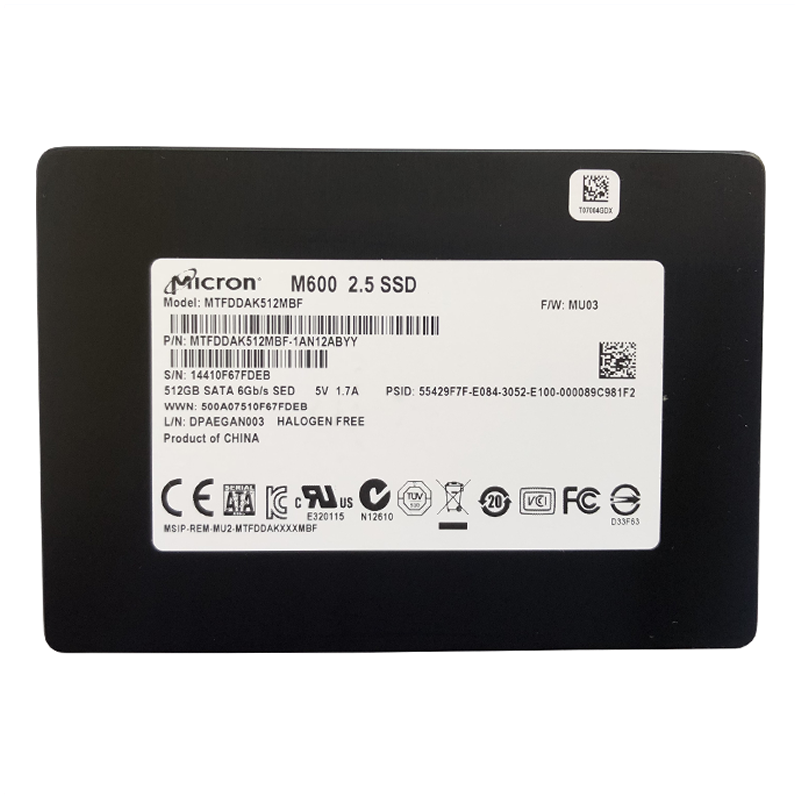 镁光MLC固态硬盘M600 1TB SATA3企业级硬盘台式电脑笔记本512G
