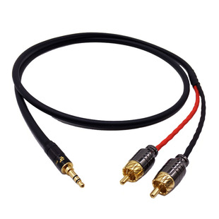 日本佳耐美发烧级3.5mm直弯L头转双莲花4.4平衡2.5MM平衡转RCA