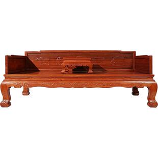 红木家具缅甸花梨木罗汉床中式实木罗汉塌仿古休闲沙发床明清古典