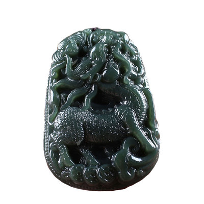 玉麒麟吊坠男女士款天然和田玉