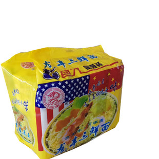 龙丰三鲜方便面干吃泡面高颜值网红经典零食地方特产袋装4x5连包