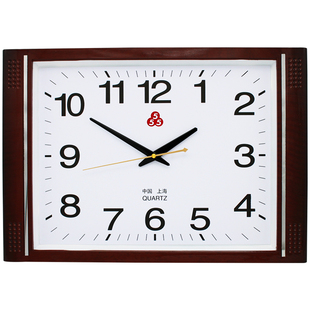挂钟客厅长方形大号超静音石英钟挂表时尚创意简约家用钟表现代