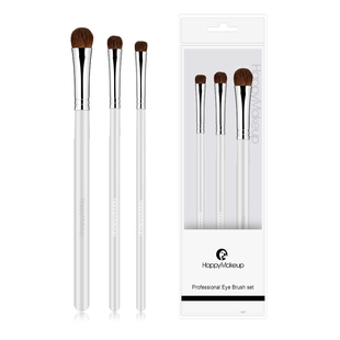 HAPPY MAKEUP眼影刷三支装便携套装单支眼部刷柔软毛化妆刷子眉刷