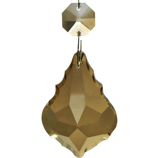 一级透明金色枫叶水晶吊坠蜡烛灯饰挂件水晶吊灯珠帘吊链灯具配件