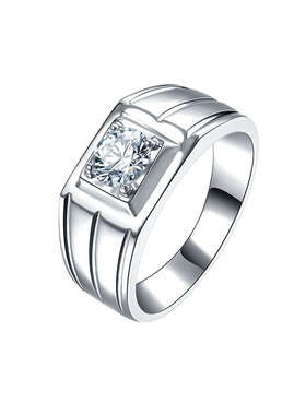 镀白金男士霸气仿真日韩潮人戒指