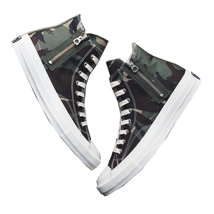 国现秒发 CONVERSE ADDICT 18AW NIGO迷彩拉链高帮帆布鞋
