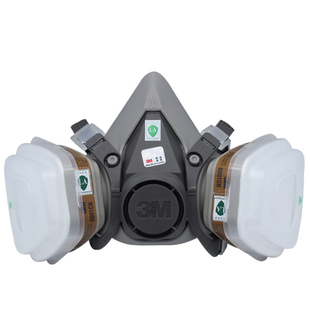 3M6200防毒面具配6005滤毒盒防甲醛有机蒸气喷漆工业粉尘防护面罩