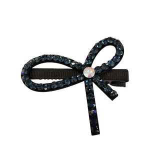 韩版　水晶进口捷克钻彩钻水钻镂空蝴蝶结鸭嘴夹发夹子边夹留海夹