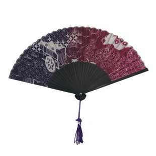 东方project周边西行寺幽幽子cos二次元扇子套动漫折扇仿丝绸扇坠