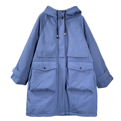 女连帽宽松休闲外套ins棉服棉衣