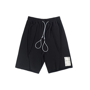 harshandcruel工业感杜邦纸标设计乳胶抽绳毛边短裤夏装中裤