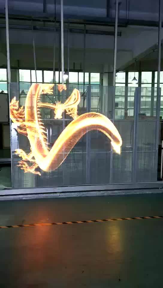 Pantalla Led Flex Transparent Glass Led Screen P7.81 Indoor Led Poster