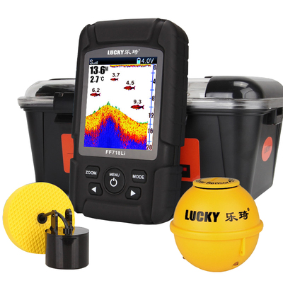 乐琦中文高清无线探鱼器双充电