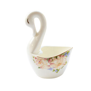 唐山骨质瓷放饭勺子花篮勺篓餐具可爱配件刀叉篓纯白勺架无铅