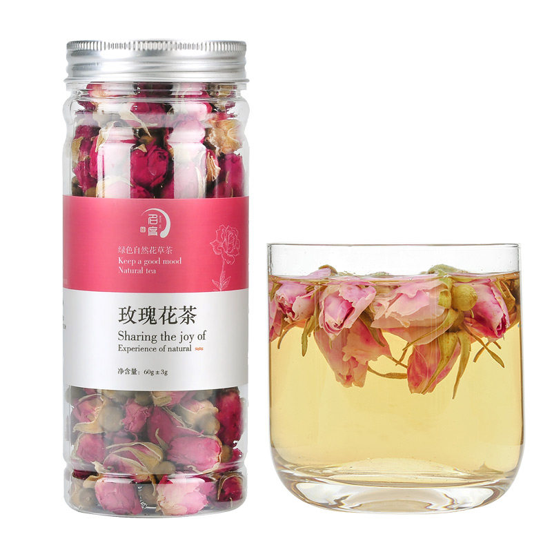 罐装玫瑰花茶旗舰店正品平阴干玫瑰花茶泡水干花泡茶