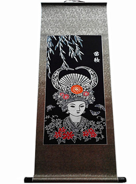diy传统手工生态壁挂出国蜡染画