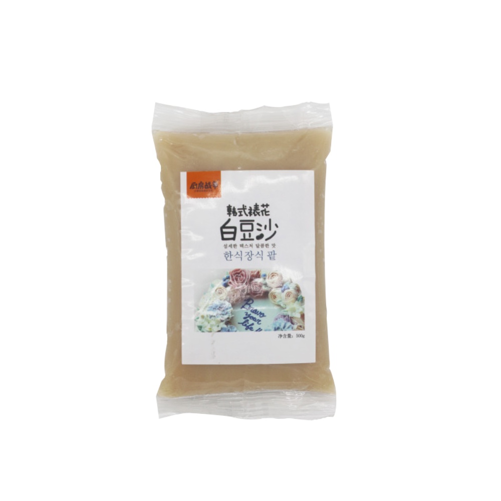 廚房戰(zhàn)爭裱花白豆沙1000克韓式水性豆沙餡泥家用餡料烘焙原料
