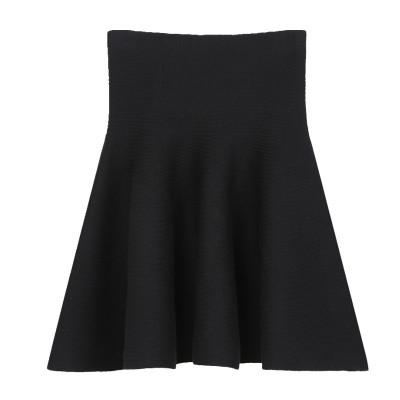 针织短裙女秋冬A字裙百搭伞裙