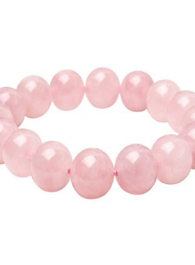 粉色水晶招桃花单圈男女款手串