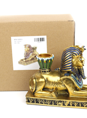 欧式埃及阿努比法老人面猫神树脂