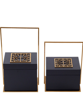 新中式风漆器设计师样板房装饰品