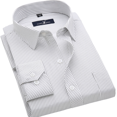 中年男士商务休闲全棉打底衬衫