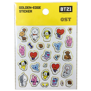 韩国BT21防弹少年团大号发泡装饰贴纸表情电脑手机日记本文具贴画