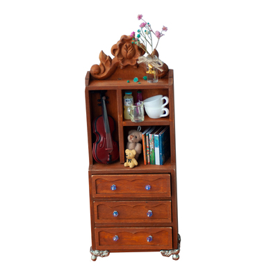 6分BJD小布娃屋小家具DIY小书柜材料包