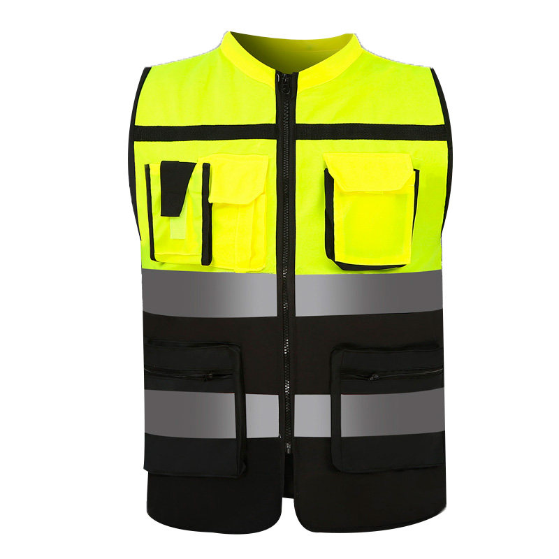 多口袋反光背心反光马甲反光骑行服交通反光衣服安全背心环卫马甲_虎窝淘