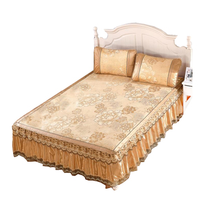 冰丝席三件套床裙款 凉席1.8米床夏季空调席1.5m床2x2.2拆卸席子