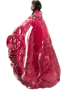 碧玺收藏级艳绿无注胶大师吊坠