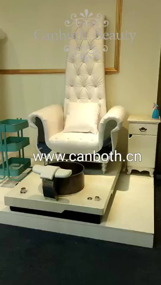 Luxury Pink Spa Salon Pedicure Chair With Jet And Bowl Cb