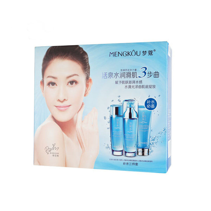 梦蔻活泉水润滑肌三件套护肤套装柔肤水保湿洁面乳保湿补水