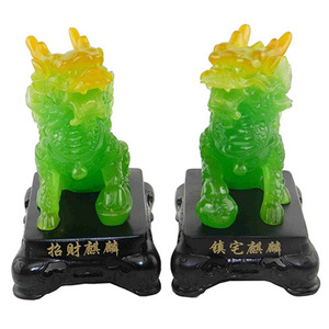 大号麒麟摆件一对装饰品