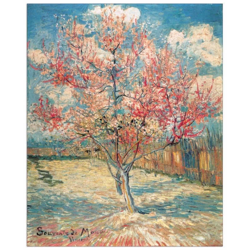 印花包邮DMC纯棉十字绣套件 客厅卧室餐厅油画欧式梵高名画桃花树