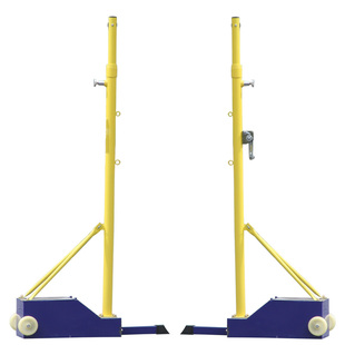 羽毛球网架便携式 气排球网架二合一多用单双打移动式球网柱标准