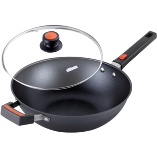 顺达铁炒锅防锈铁制不粘炒锅少油烟不易粘精铁锅燃气电磁炉通用