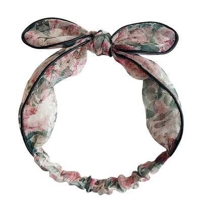 欧根纱打结百搭兔耳朵森女系发带