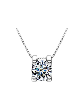 纯银迷你短款锆石韩国首饰品吊坠