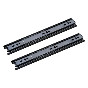 不锈钢二三节抽屉轨道抽屉橱柜重型滑轨阻尼缓冲滑道导轨家用反弹