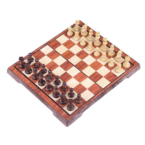 UB国际象棋仿木纹磁性棋子便携折叠棋盘学生比赛培训用棋友邦棋具
