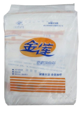 金莲卫生纸大草纸30张7提皱纹粗糙厕纸医院孕产妇垫床手纸巾整箱