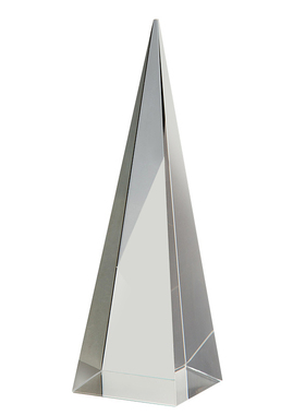 现代简约几何体水晶金字塔摆件