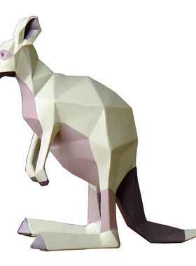 动物折纸样板间几何猴子河马摆件